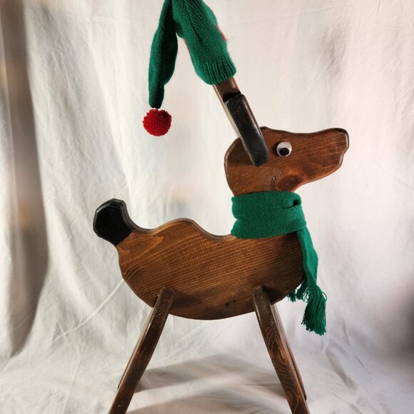 Handmade Christmas Wooden Reindeer "Let It Snow" Swag Easy Assemble Fast Ship - Picture 6 of 14